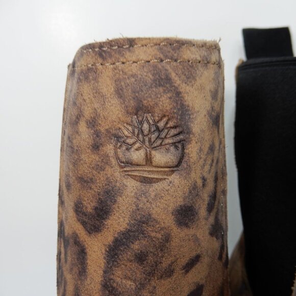 Timberland Kori Park 2.0 Chelsea Boots Size 9 Leopard Black Heel Lug Sole NEW - Picture 11 of 15